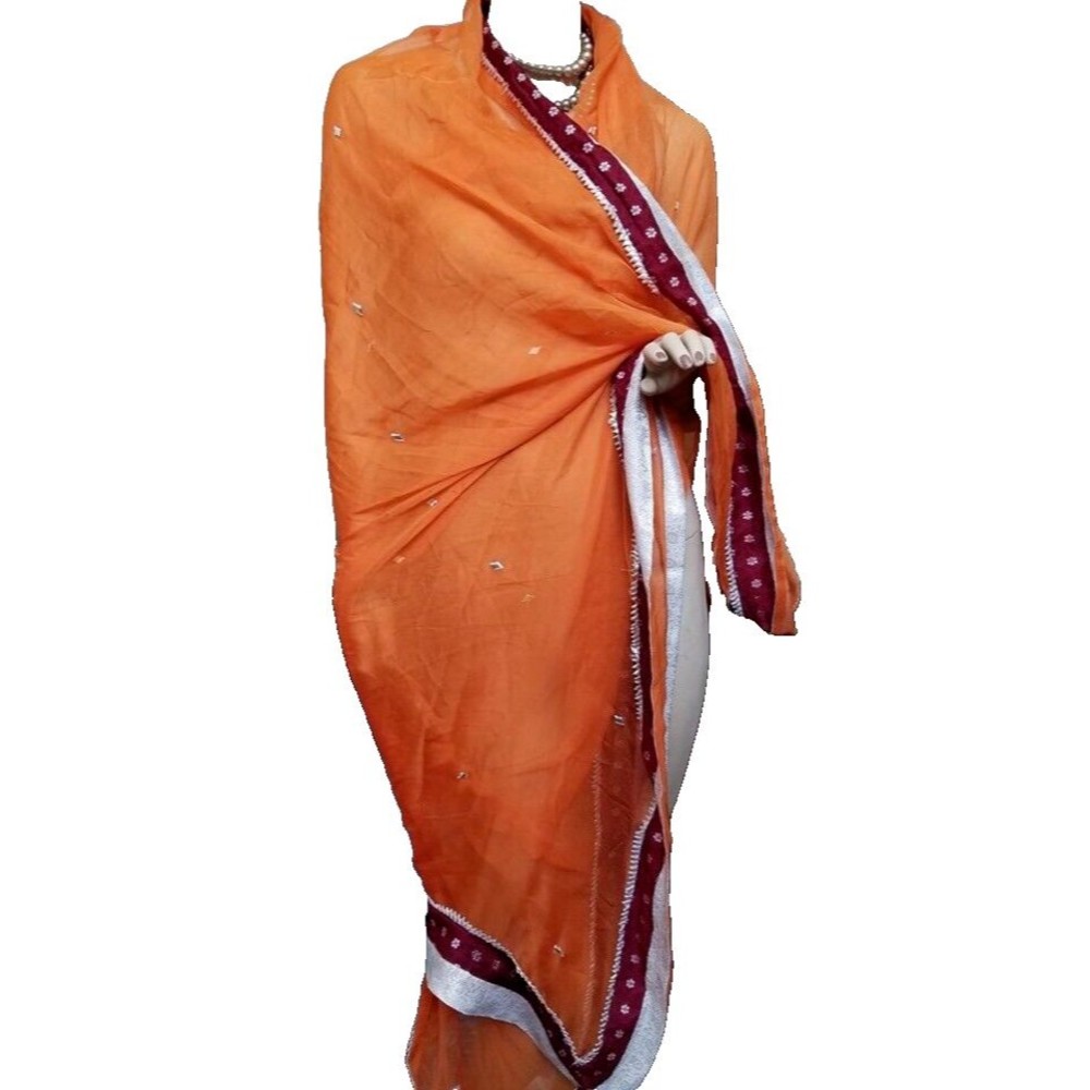 Authentic Ethnic Middle Eastern Dupatta Shawl Wrap Pakistan Boho 95" Long
